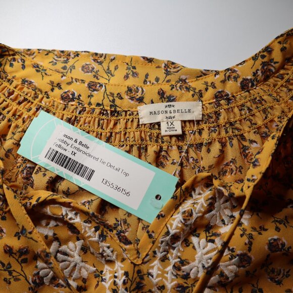 Mason & Belle Blouse, 1X. NWT - Picture 3 of 5